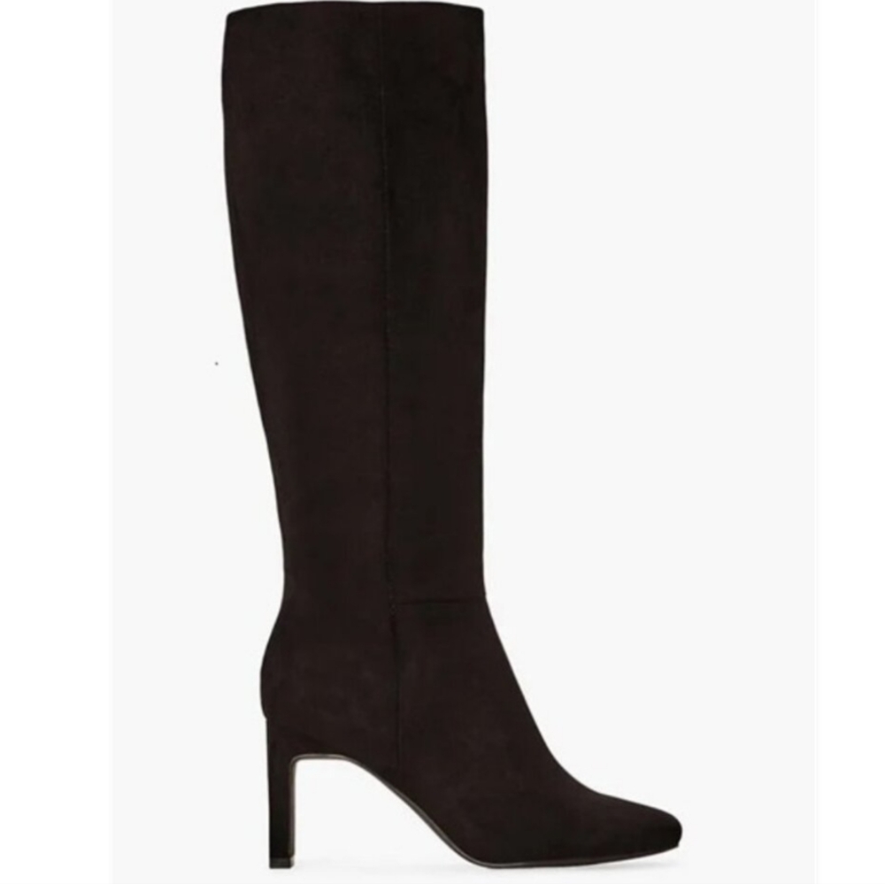 NWOB JustFab Evelyn Heeled Boot (Size 9.5)  Mid-Calf Faux Suede Boot - Picture 3 of 12